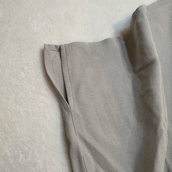Eileen Fisher Grey Pants sz XL 100% Silk Cropped Pants - Picture 4 of 5
